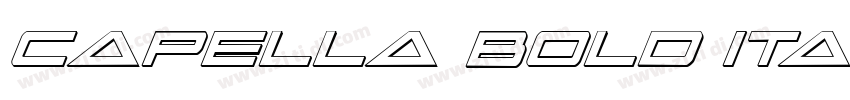Capella Bold Italic 字体转换